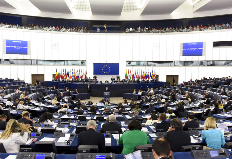 Fotografia 44: Official visit of the President of Mongolia to the European Parliament in Strasbourg