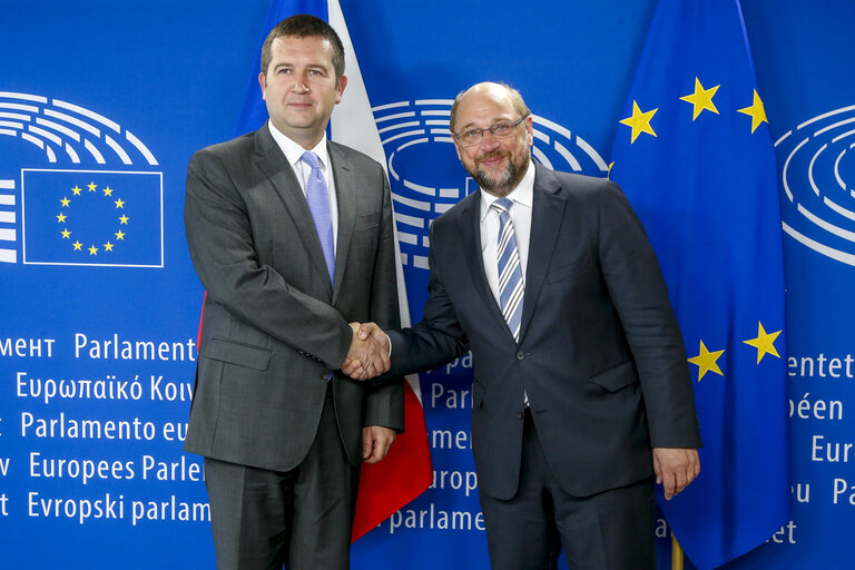 Fotogrāfija 5: EP President meets with with Jan HAMACEK - Speaker of the Chamber of Deputies of the Parliament of the Czech Republic