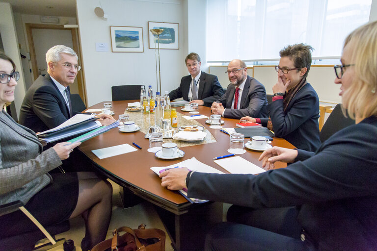 Suriet 1: Martin SCHULZ - EP President meets with Ivan KORCOK, State Secretary of the Ministry of Foreign Affairs of Slovak Republic