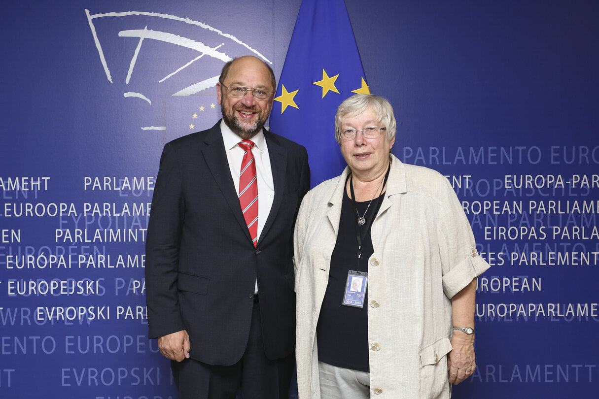 Martin SCHULZ - EP President meets with MEP Marju LAURISTIN