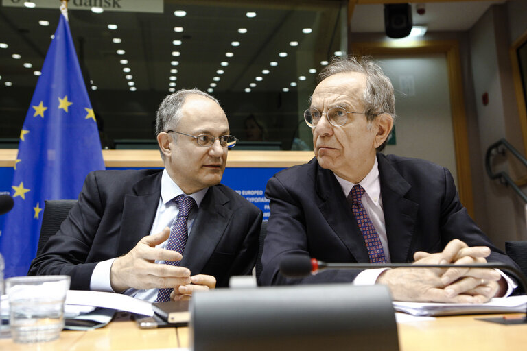 Fotografija 18: ECON Committee meeting ' Economic Dialogue and exchange of views with ECOFIN President and Minister of Economy and Finances of italy '