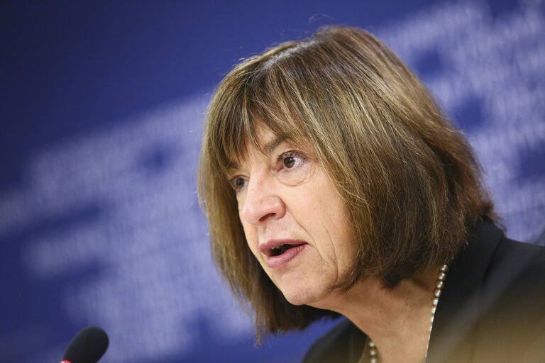 Photo 7: Press conference by MEP Rebecca HARMS - 'Persona non grata - MEP prevented from entering to  Russia'