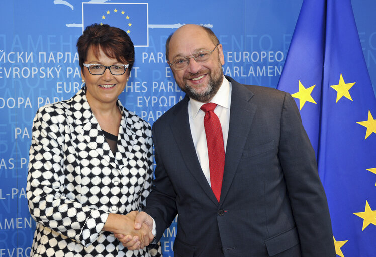 Foto 1: Martin SCHULZ - EP President meets with MEP Ingeborg GRASSLE