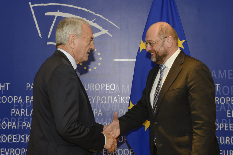 Photo 1 : Martin SCHULZ - EP President meets with MEP Jean ARTHUIS