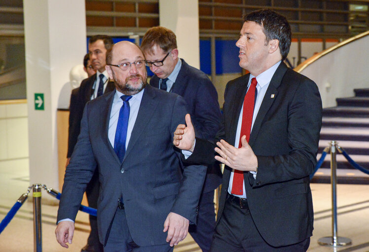 Martin SCHULZ, EP President meets with Matteo RENZI, Prime Minister of Italy