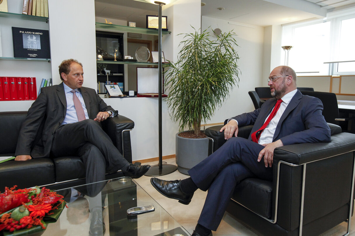 Martin SCHULZ - EP President meets with EP Vice President Alexander Graf LAMBSDORFF