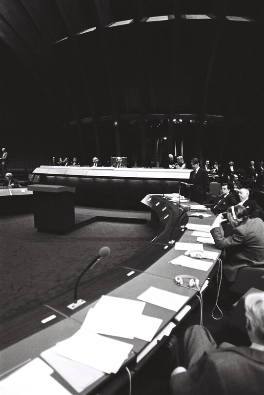 Plenary Session in Strasbourg in April 1977. United Kingdom Presidency