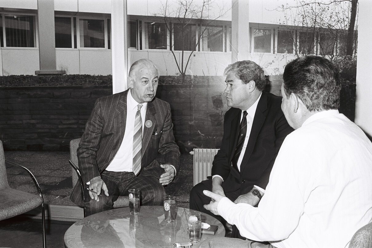 MEP James JANSSEN van RAAY at the European Parliament in march 1987