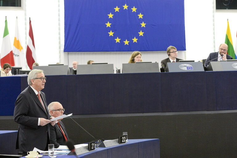 Foto 7: European Council President address the EP on the last European Council EUCO