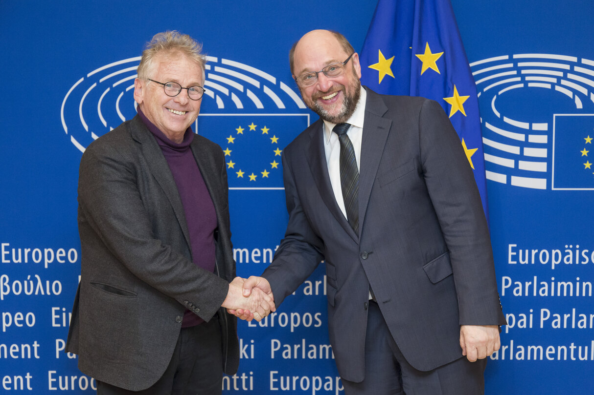 Martin SCHULZ - EP President meets with Daniel COHN BENDIT