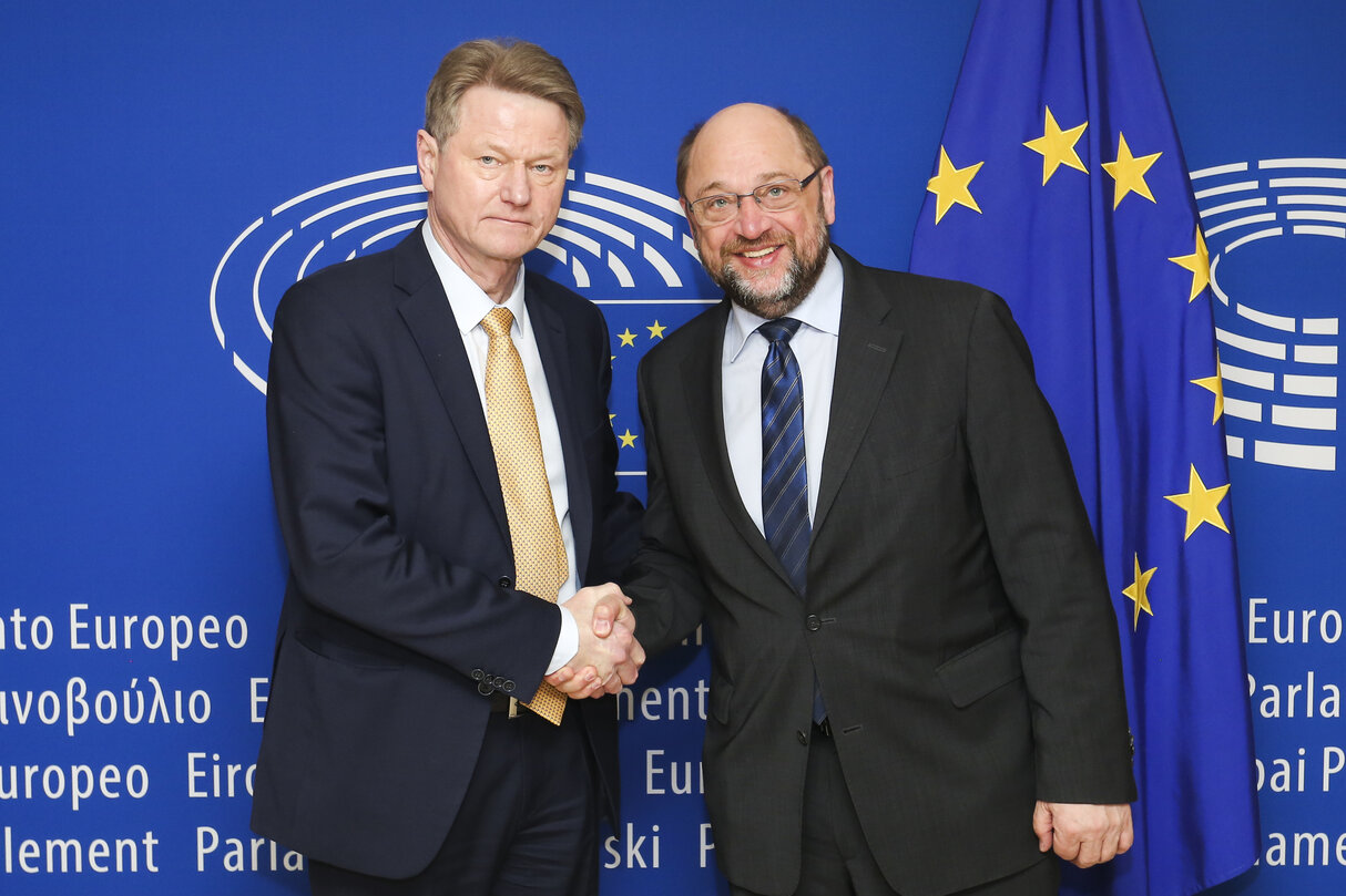 Martin SCHULZ - EP President meets with the MEP Rolandas PAKSAS