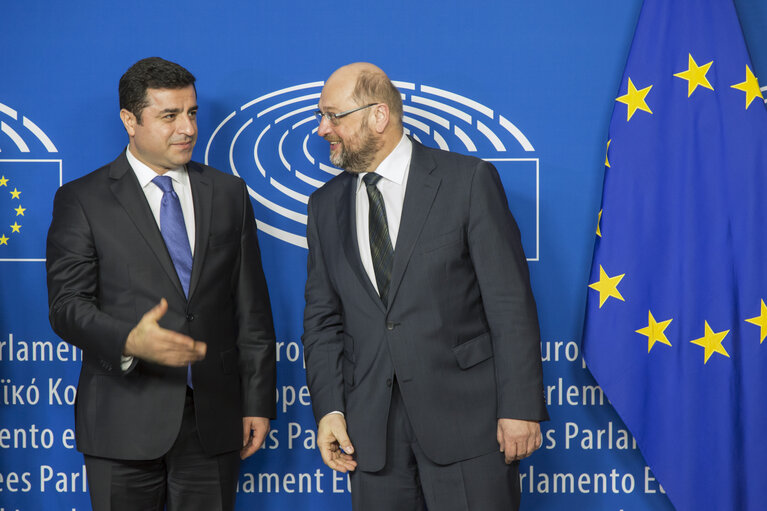 Martin SCHULZ - EP President meets with with Selahattin DEMIRTAS, leader of the Peoples' Democratic Party (HDP) Turkey