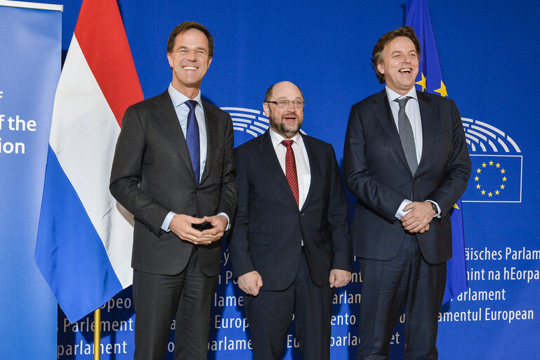 Dutch Presidency of the EU.  Official visit of the Dutch Prime Minister to the European Parliament in Strasbourg.
