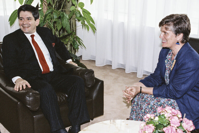 Enrique BARON CRESPO - EP President, meets with a guest