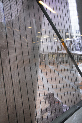 Nobel Peace Prize ceremony: broadcast set up at EP in Brussels