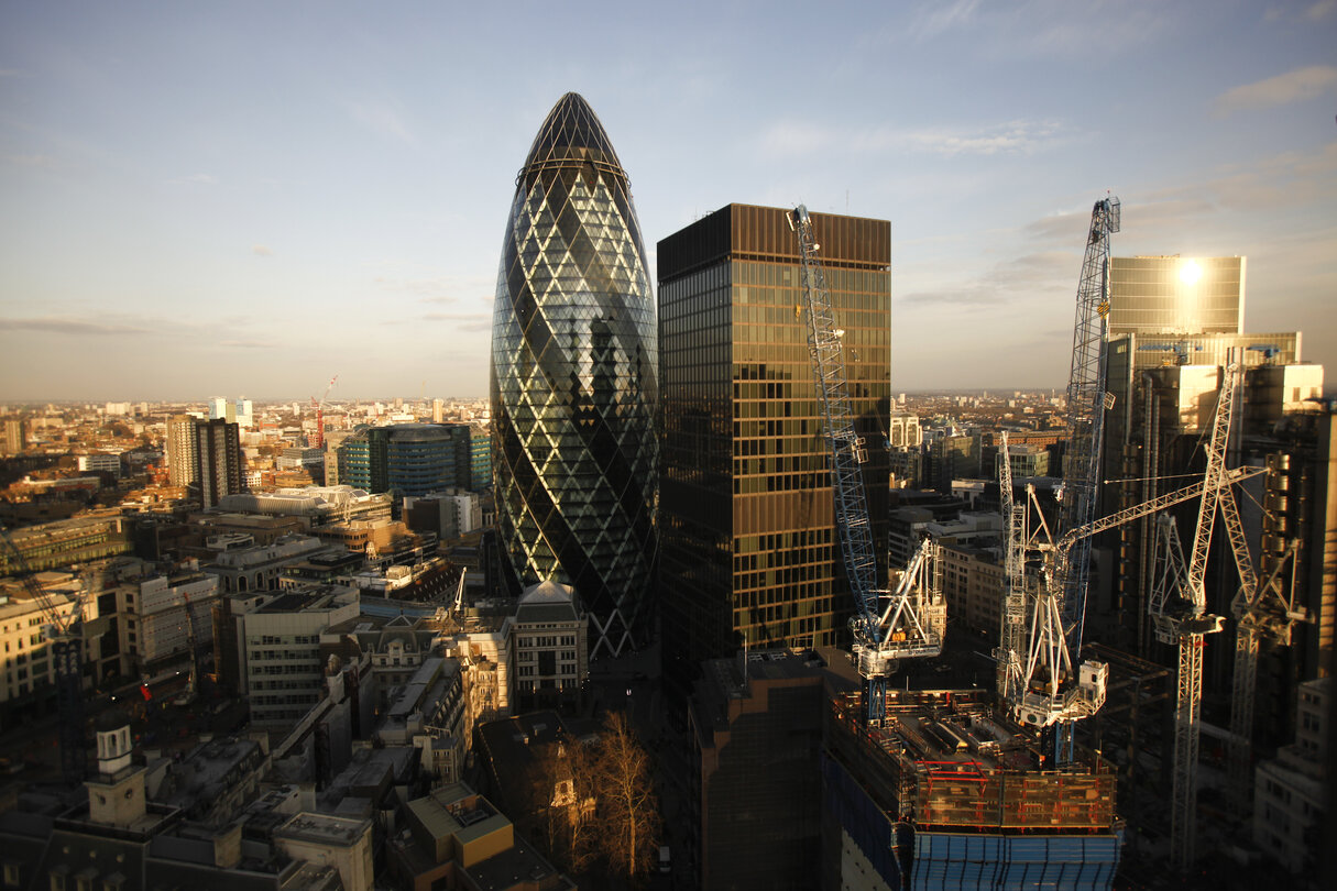 General view of the city of London UK