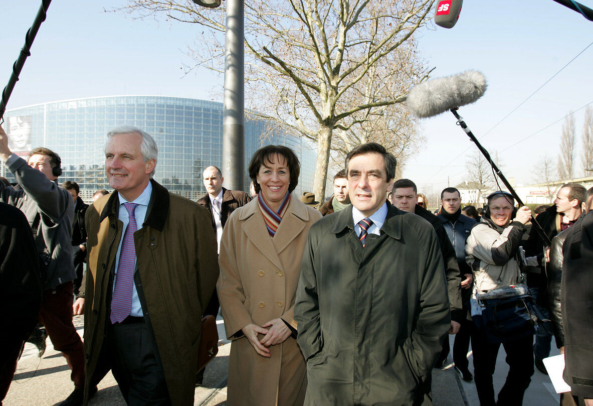 Meeting of the French Prime Minister with the Mayor of Strasbourg.