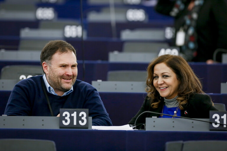 Zdjęcie 4: Neena GILL and Sion SIMON in the EP in Strasbourg