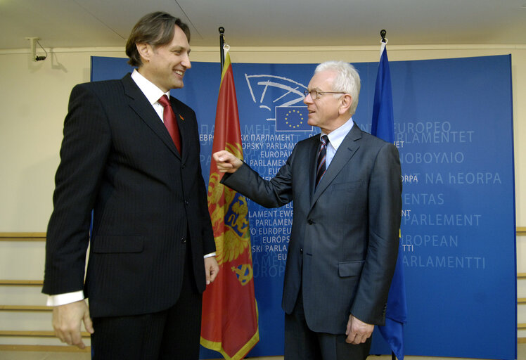 Fotografija 1: EP President meets with Speaker of the Parliament of Montenegro, in Brussels