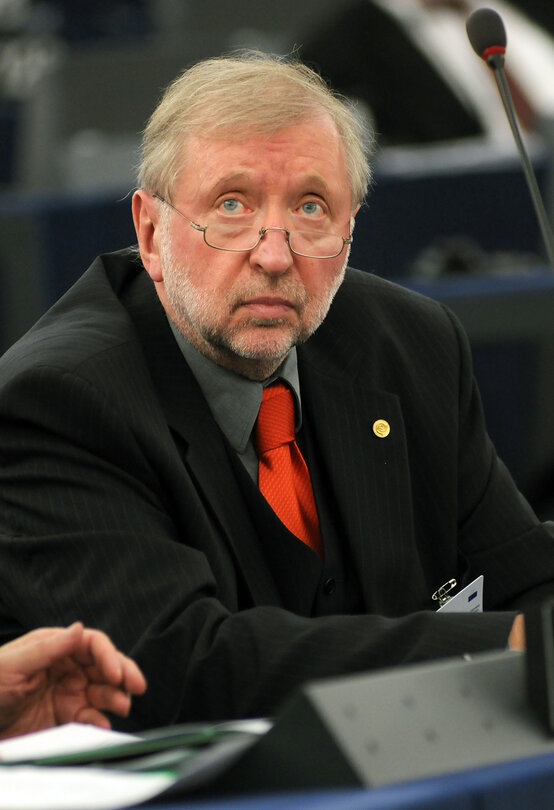 Dimitrij RUPEL MEP in plenary session in Strasbourg.