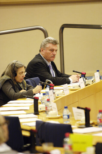 Foto 1: Nicolae Vlad POPA MEP in a meeting at the EP in Brussels.