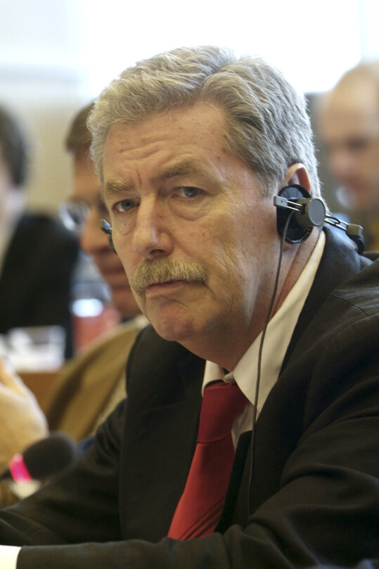 MEP Willi PIECYK attends a meeting in Brussels