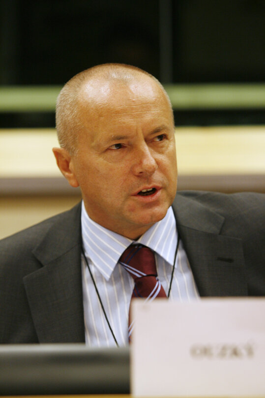 MEP Miroslav OUZKY attends a meeting in Brussels