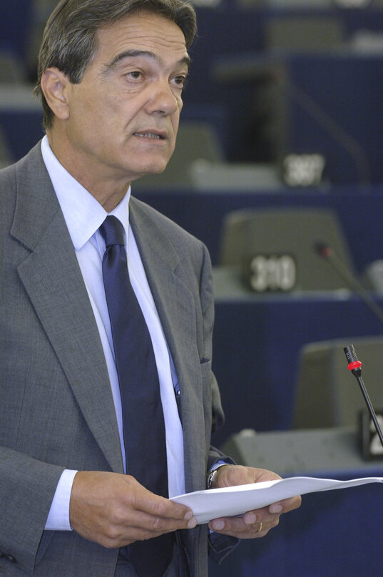 MEP Nikolaos SIFUNAKIS speaks in plenary session in Strasbourg