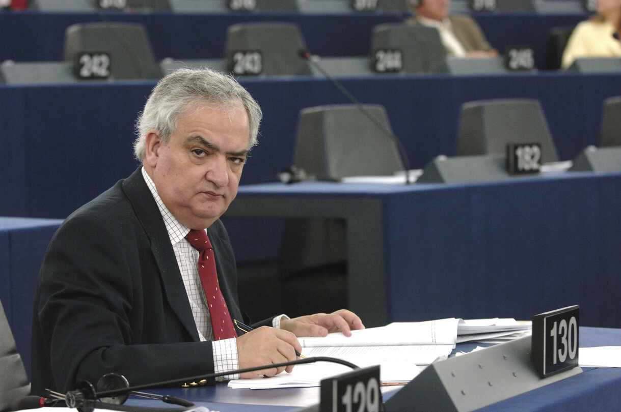 MEP Manuel Antonio DOS SANTOS attends a plenary session in Strasbourg