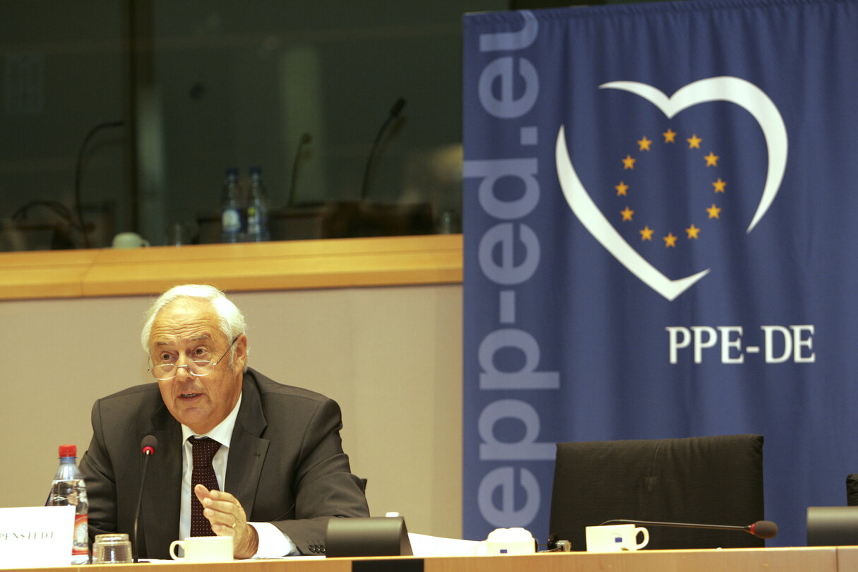 MEP Karsten Friedrich HOPPENSTEDT attends a meeting of the EPP-ED group in Brussels