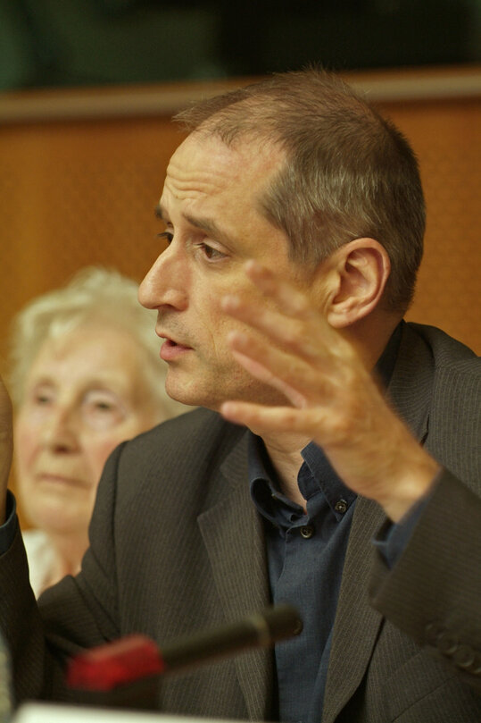 MEP Gerard ONESTA holds a press conference in Brussels