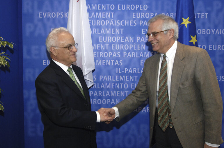 Visit of the President of Malta to the EP in Strasbourg. Meeting with the EP President.