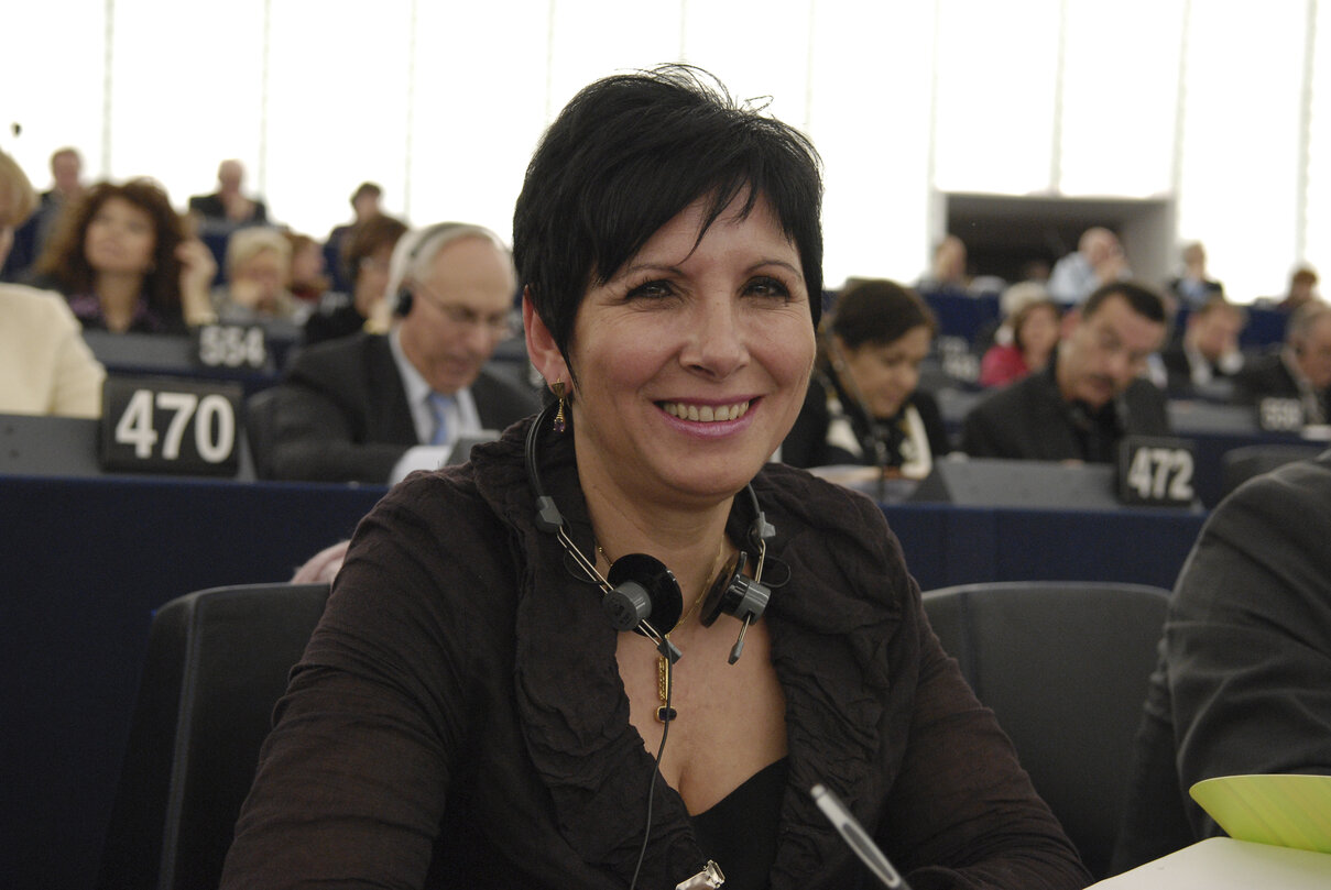 MEP Giovanna CORDA attends a plenary session in Strasbourg