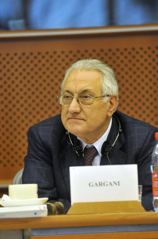 MEP Giuseppe GARGANI attends a meeting in Brussels