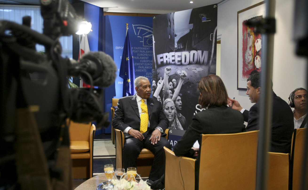 Protocol room - Interviews  of the winner of the Sakharov prize 2011 with audiovisual and Written press