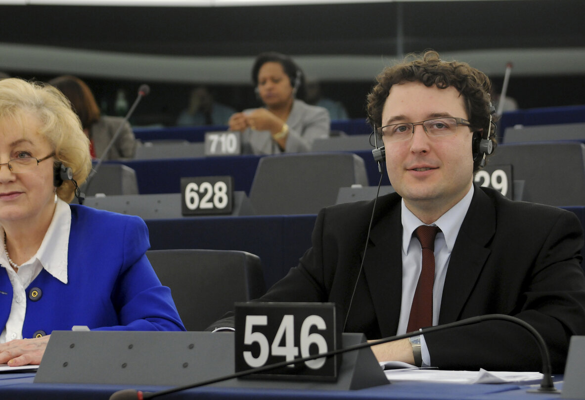 Marti GRAU i SEGU MEP in Plenary Session in Strasbourg.