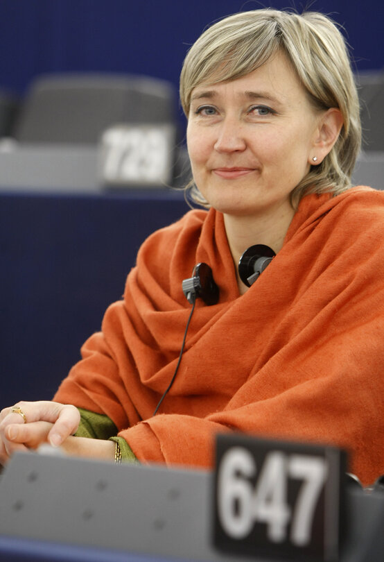 Marianne MIKKO MEP in Plenary Session in Strasbourg.