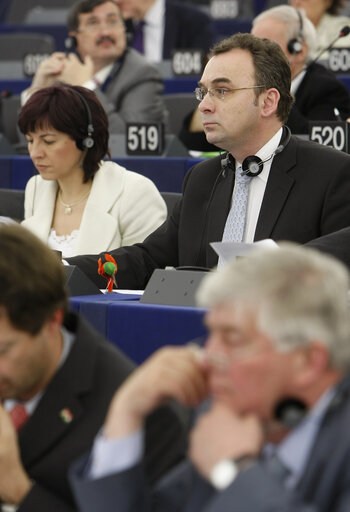 Fotagrafa 1: Filip KACZMAREK  MEP in plenary session in Strasbourg.