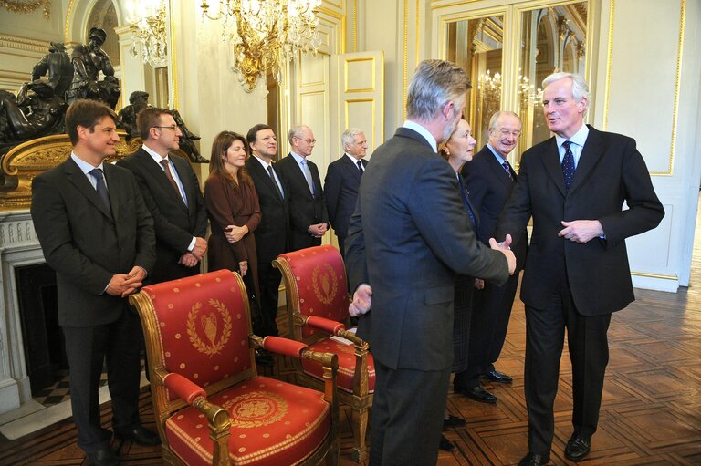 Fotografija 8: European Institutions leaders attend a New Year reception of the Belgian Royal family at the Royal Palace of Brusserls