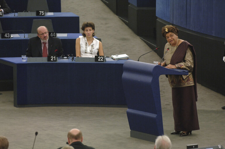 Plenary session in Strasbourg - Formal sitting : address by President of the Republic of Liberia