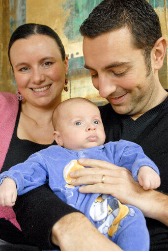 Happy parents with their baby