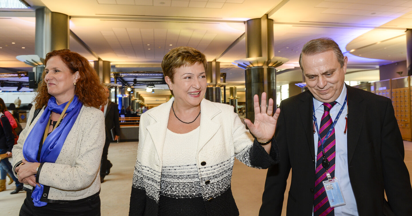 Arrival of Kristalina GEORGIEVA, Commissioner-designate for Budget and Human Ressources