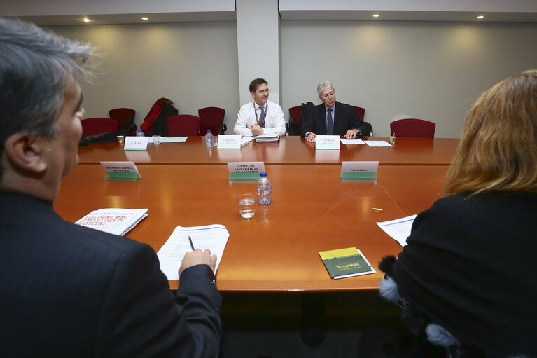 Photo 1: Study visit of High level officials from the Brazilian Congress - welcome by Mr Freddy Drexler, The Jurisconsult