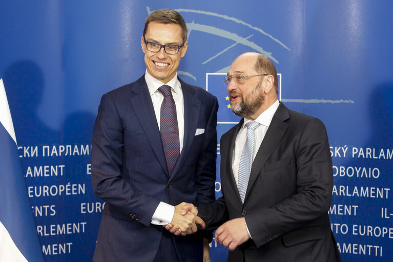 Fotografie 1: Martin SCHULZ - EP President meets with Alexander STUBB, Prime Minister of Finland