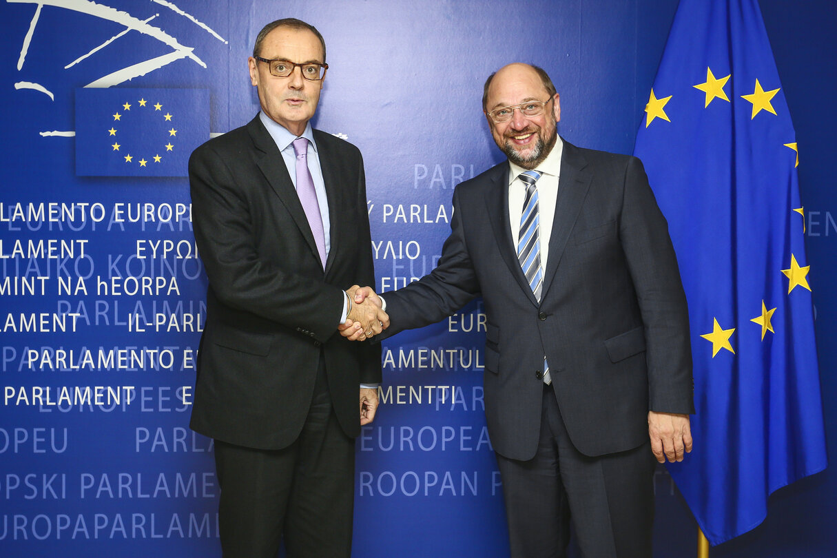 Martin SCHULZ - EP President meets with David O'SULLIVAN , Chief operating officer of the European External Action Service (EEAS)