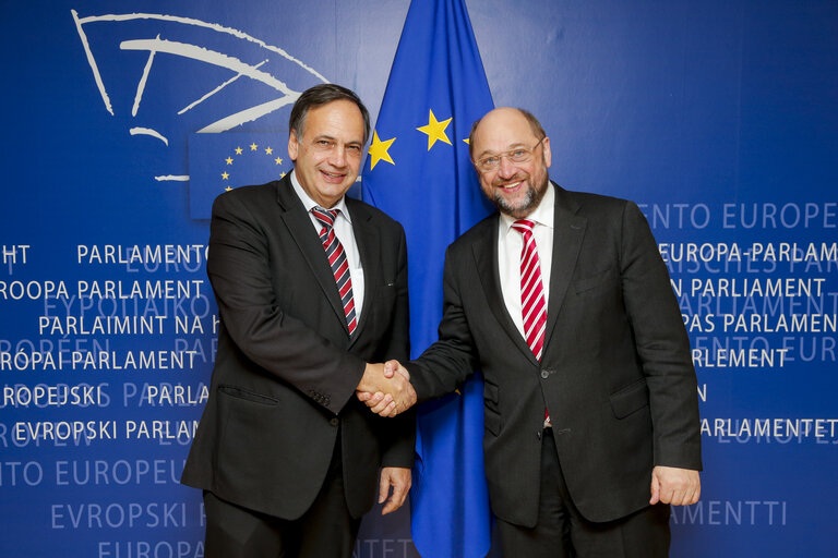 Zdjęcie 1: Martin SCHULZ - EP President meets with MEP Knut FLECKENSTEIN