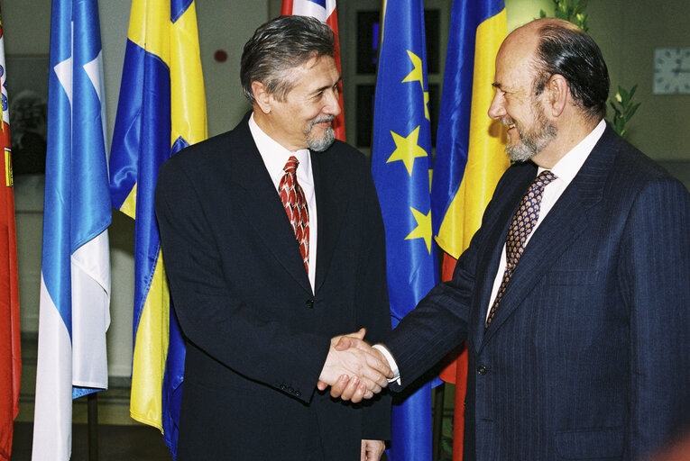 Official Visit of Emil CONSTANTINESCU President of Romania at the European Parliament in Brussels