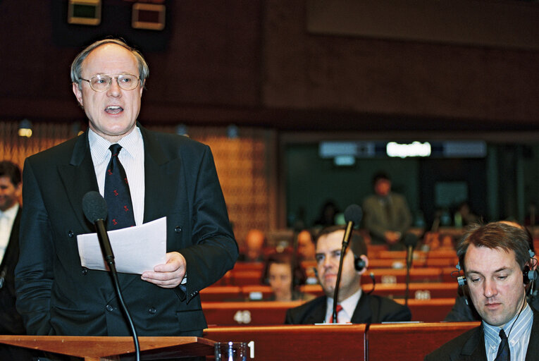 Plenary session in Strasbourg - Dutch Minister Michiel PATIJN