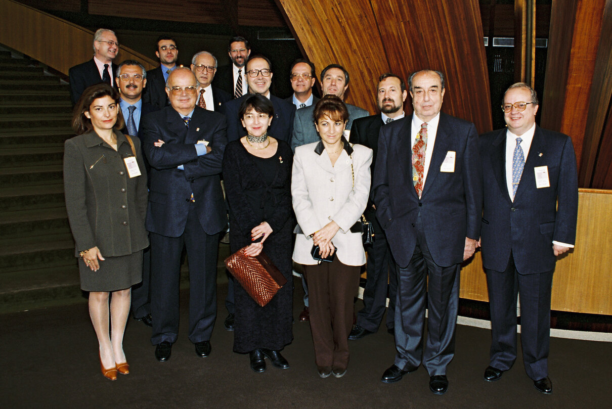 MEP Maria IZQUIERDO ROJO with guests in Strasbourg