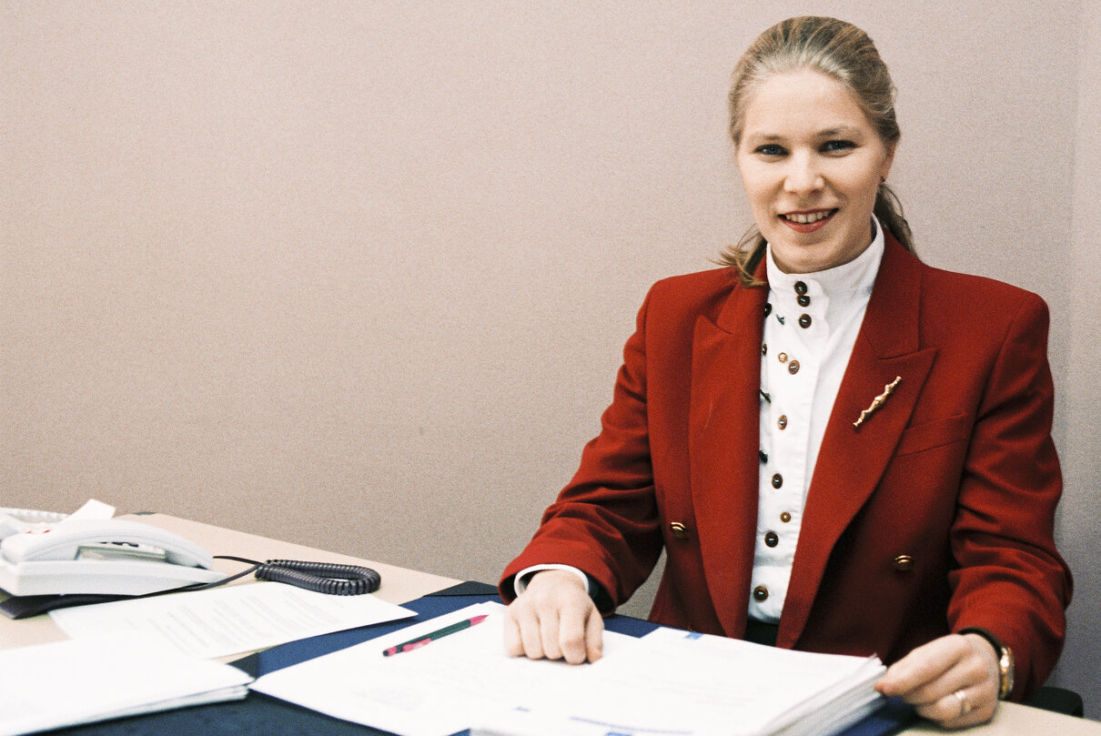 Portrait of Mep Marjo MATIKAINEN KALLSTROM at the European Parlimanr in Strasbourg